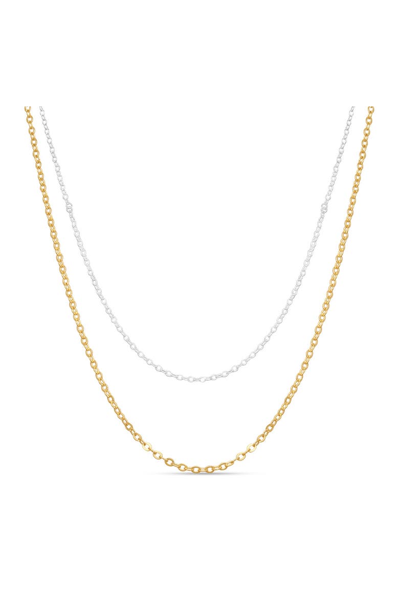 ABLE Zora Layered Chain Necklaces, Main, color, Gold/Silver