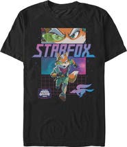 The Super Mario Galaxy Movie Men's Anime Fox McCloud Grid Short Sleeve T-Shirt