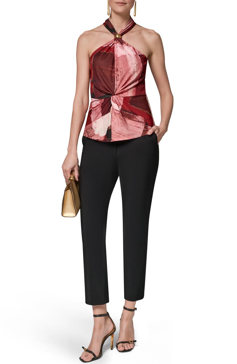 Donna Karan New York Geo Print Sleeveless Top, Alternate, color, Desert Clay