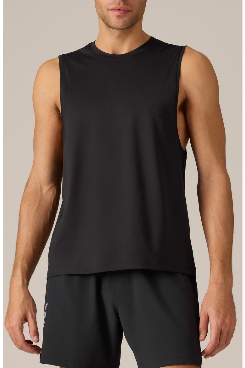 Base Training Sleeveless Performance Muscle Tee, Main, color, BLACK