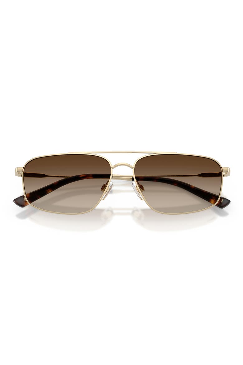 PH3164 58mm Gradient Rectangle Sunglasses, Alternate, color, SHINY PALE GOLD / BROWN