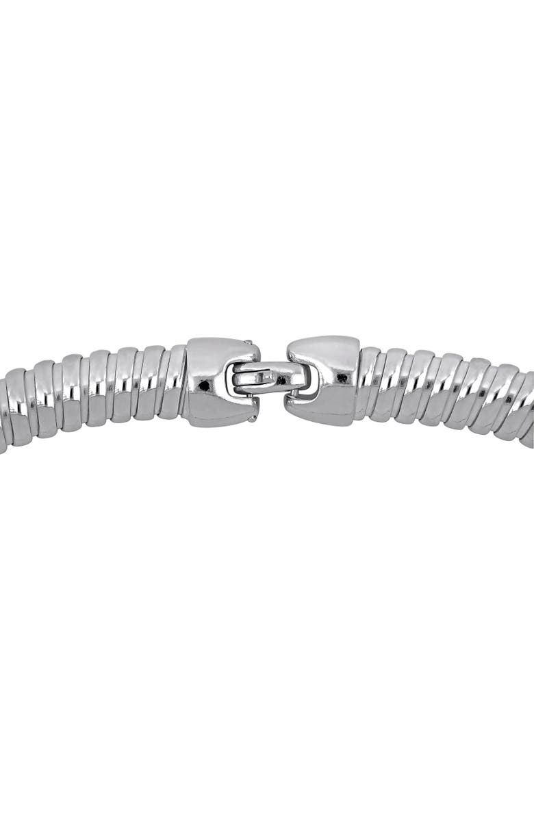 Julianna B. Cubic Zirconia Station Necklace, Alternate, color, Sterling Silver