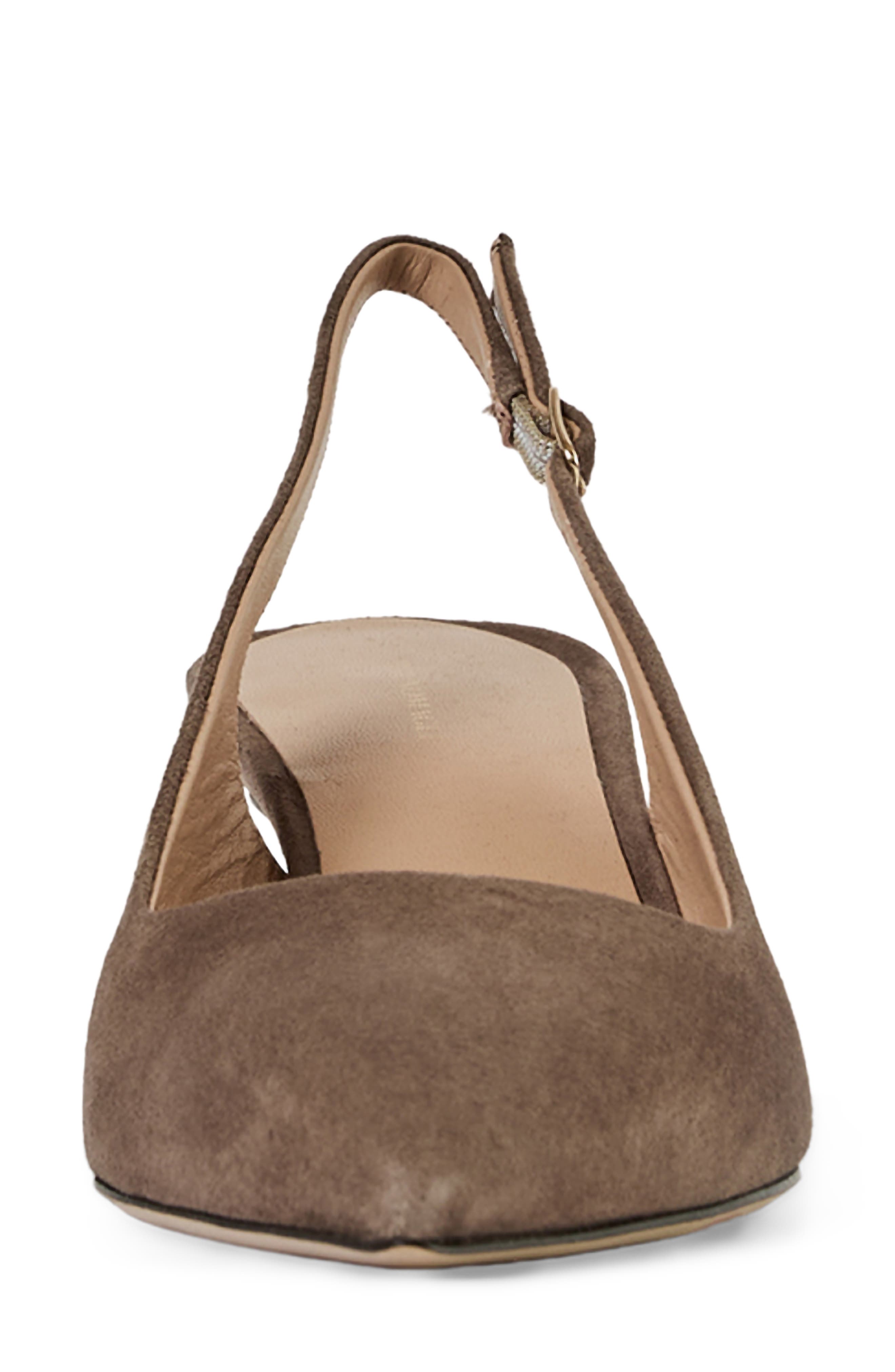 Palerma Pointed Toe Kitten Heel Slingback Pump, Alternate, color, TAUPE/ BROWN