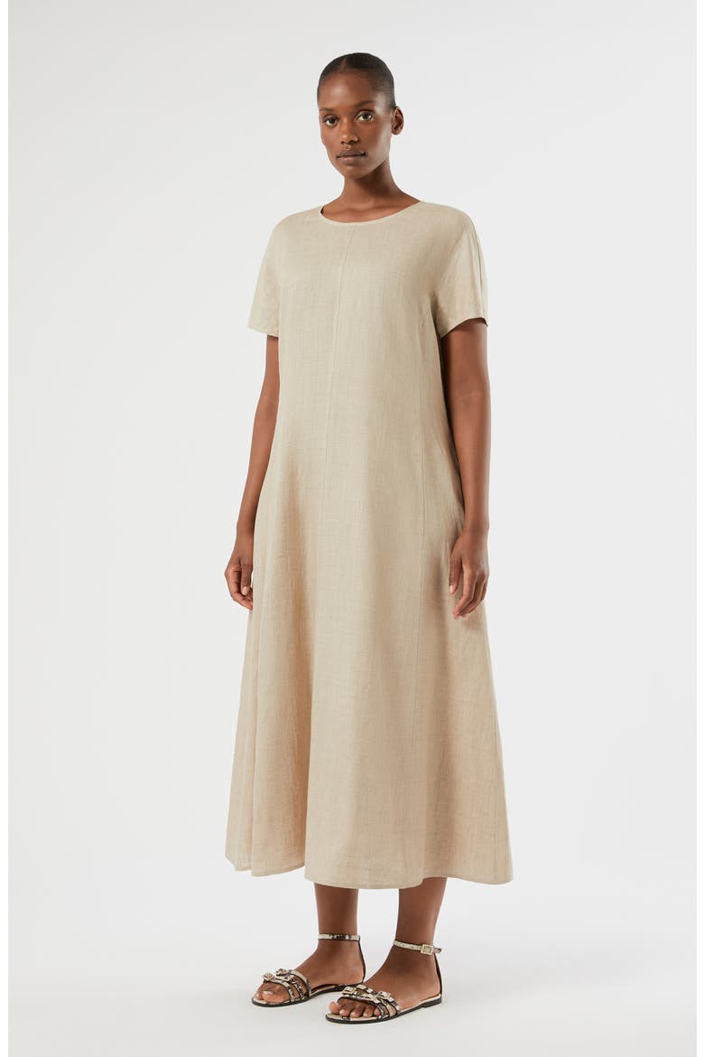 Azzurro Linen Dress, Main, color, SAND