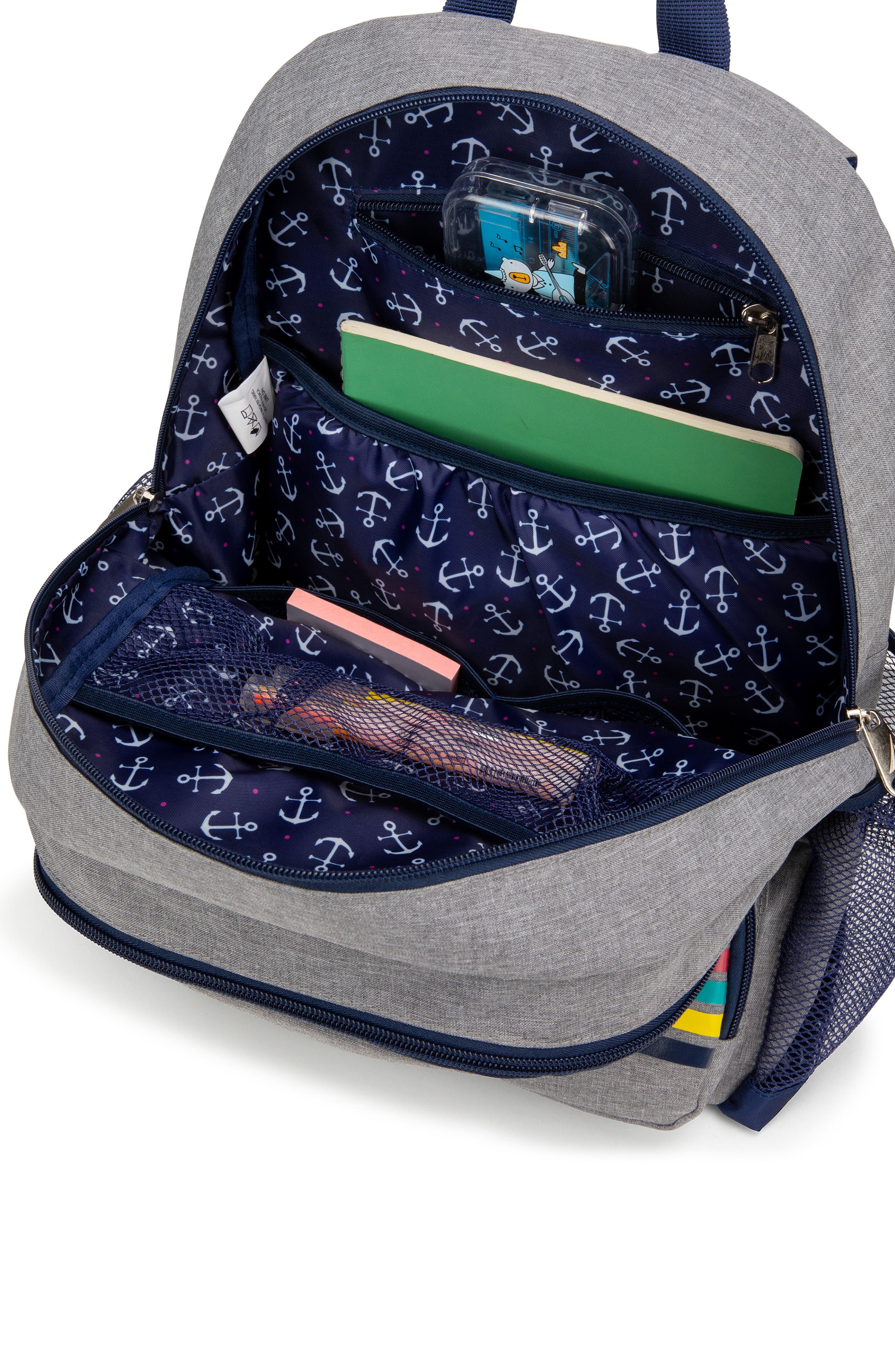 Nautica Hearts 16 Inch Backpack for Kids and Teens, Alternate, color, Hearts