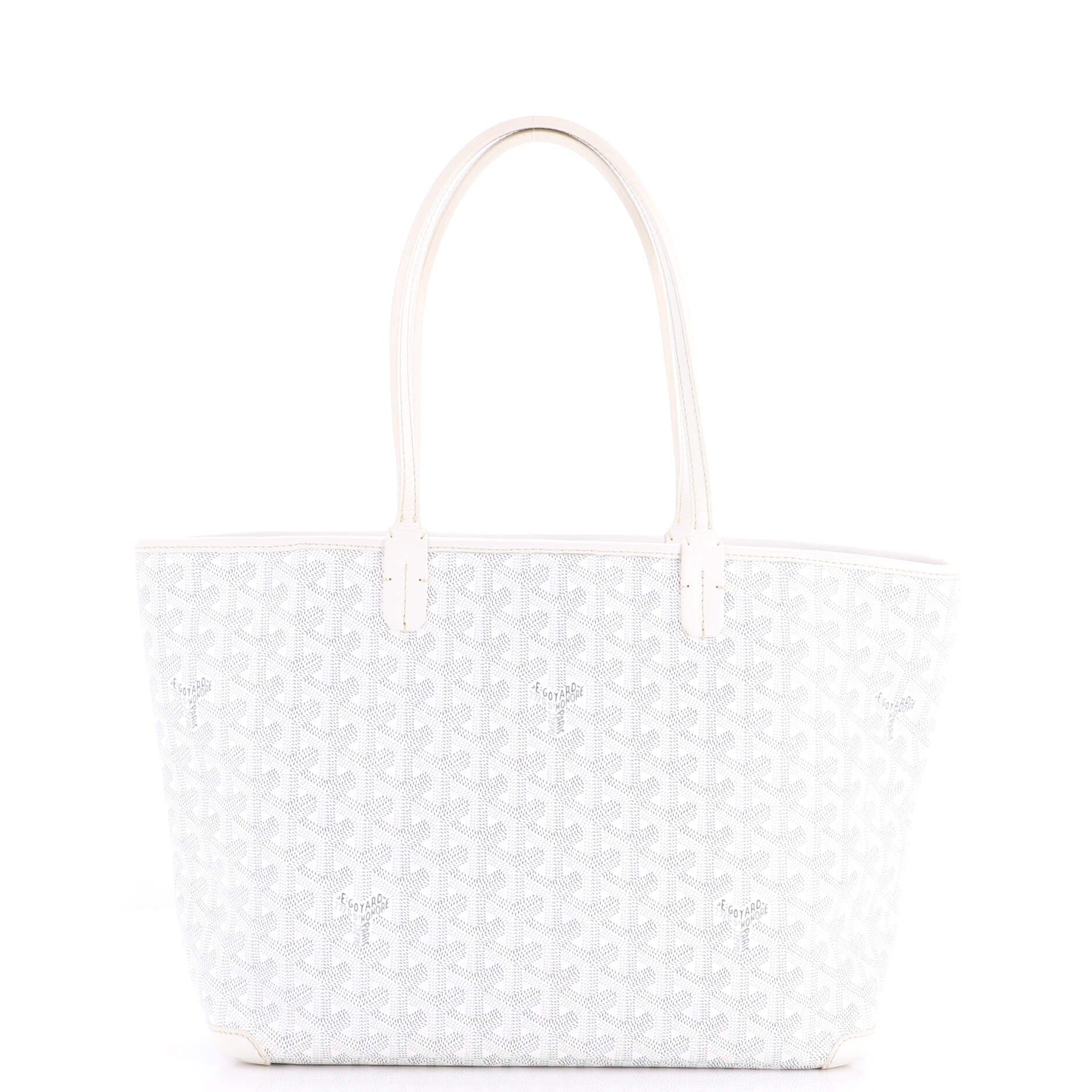 Pre-Owned Goyard Artois Tote Coated Canvas PM, Alternate, color, White