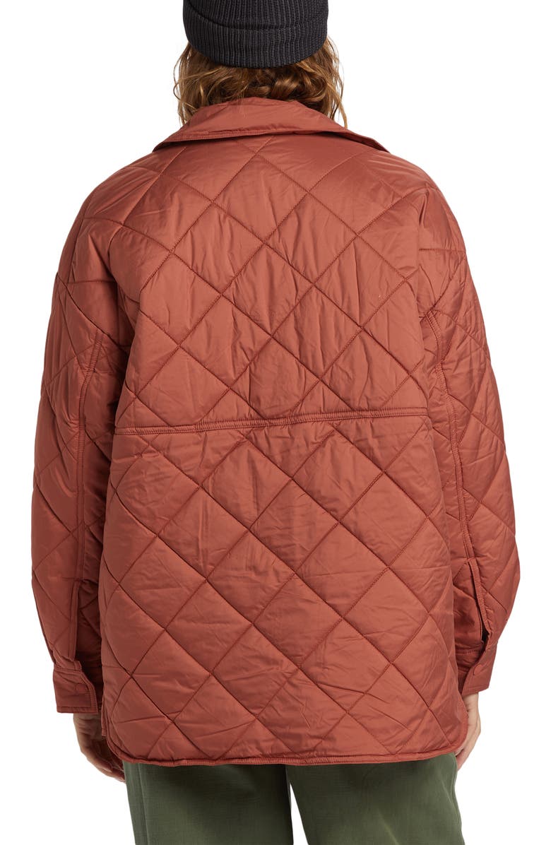 Billabong Transport Water Resistant Snap-Up Shacket, Alternate, color, Sweet Chocolate