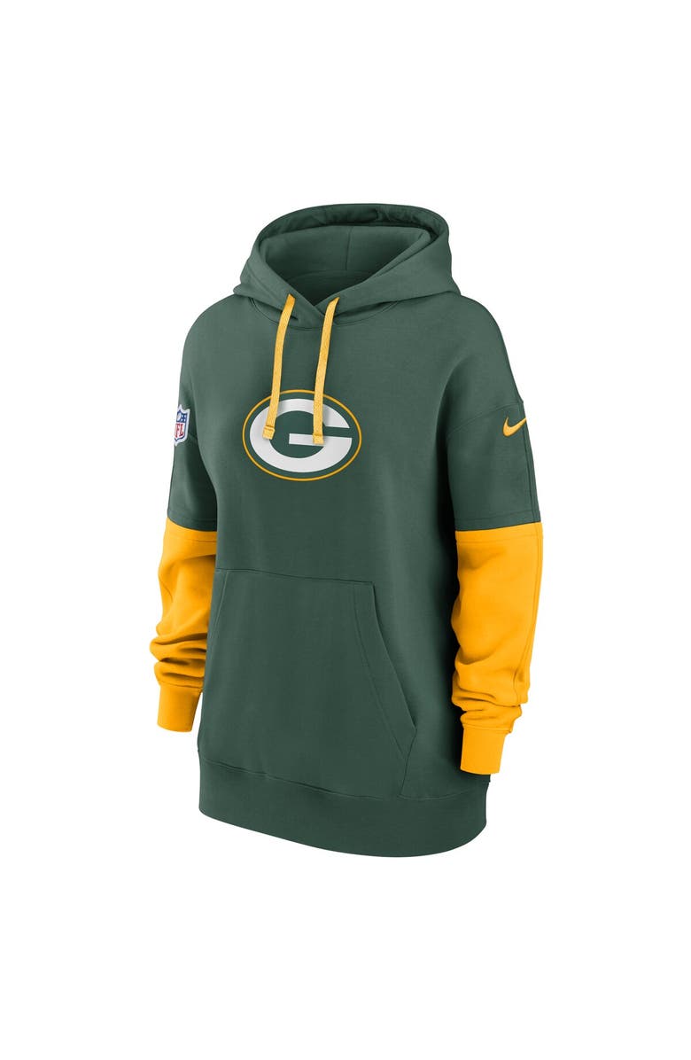 Nike Women's Nike Green Green Bay Packers 2024 Sideline Essential Fleece Pullover Hoodie, Alternate, color,