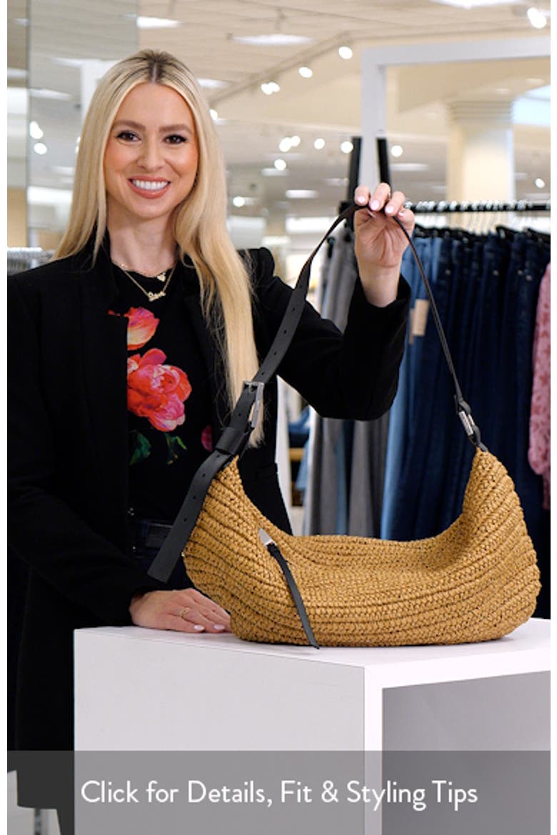 Luna Woven Straw Shoulder Bag video