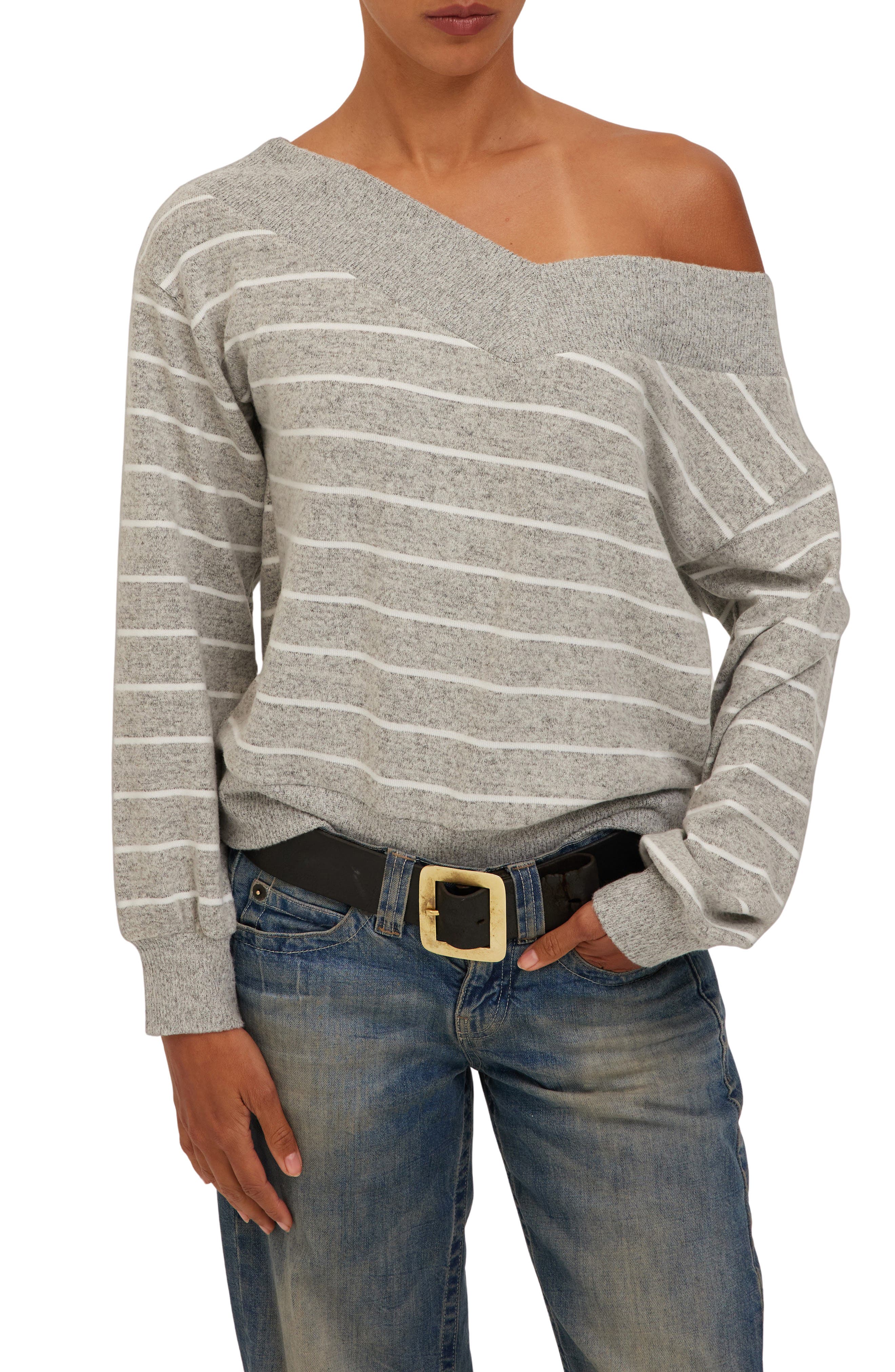 HEATHER GREY / WHITE