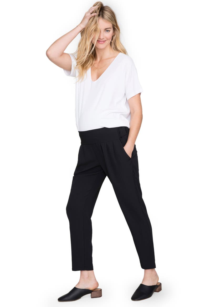 The Perfect Vee Maternity T-Shirt, Alternate, color, WHITE