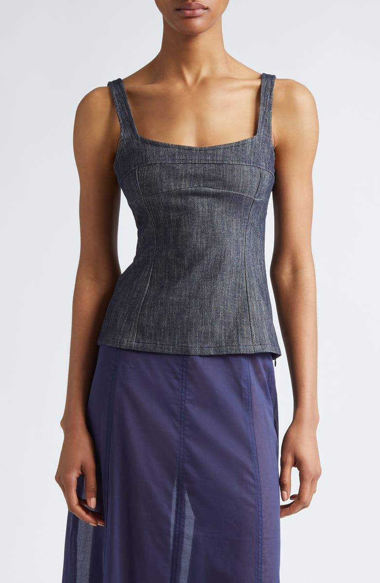 Paloma Wool Bonaire Denim Top, Main, color, 