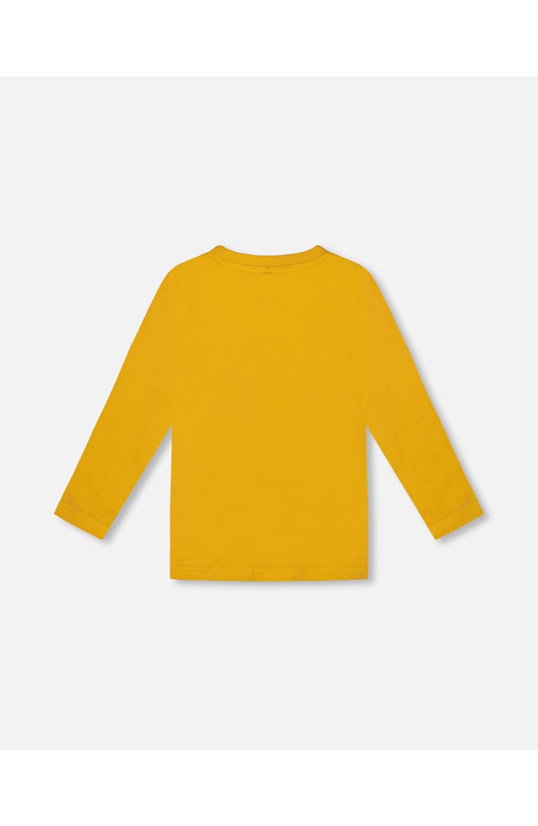Deux par Deux Little Boy's T-Shirt With Print Mustard Yellow, Alternate, color, Mineral Yellow