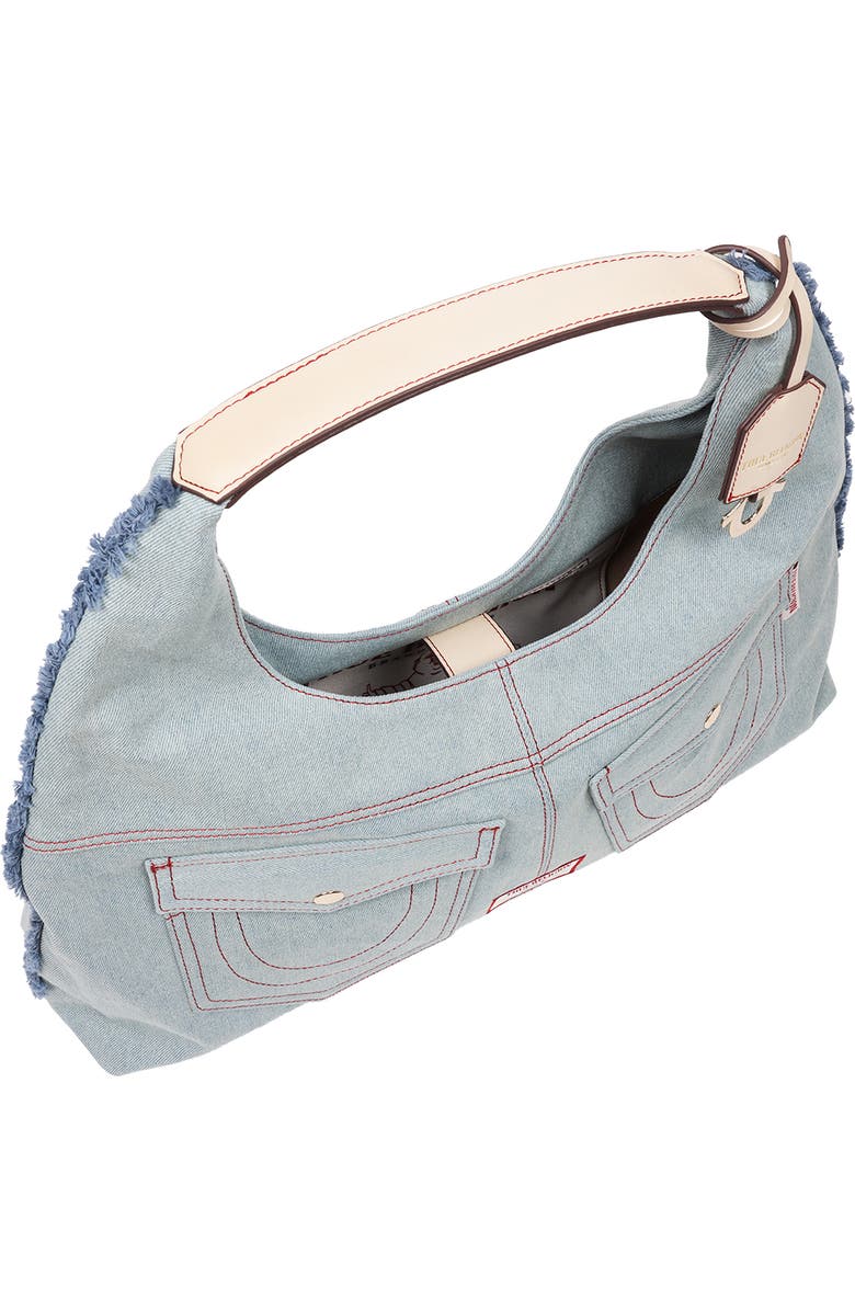 True Religion Arden Contrast Stitch Hobo Bag, Alternate, color,