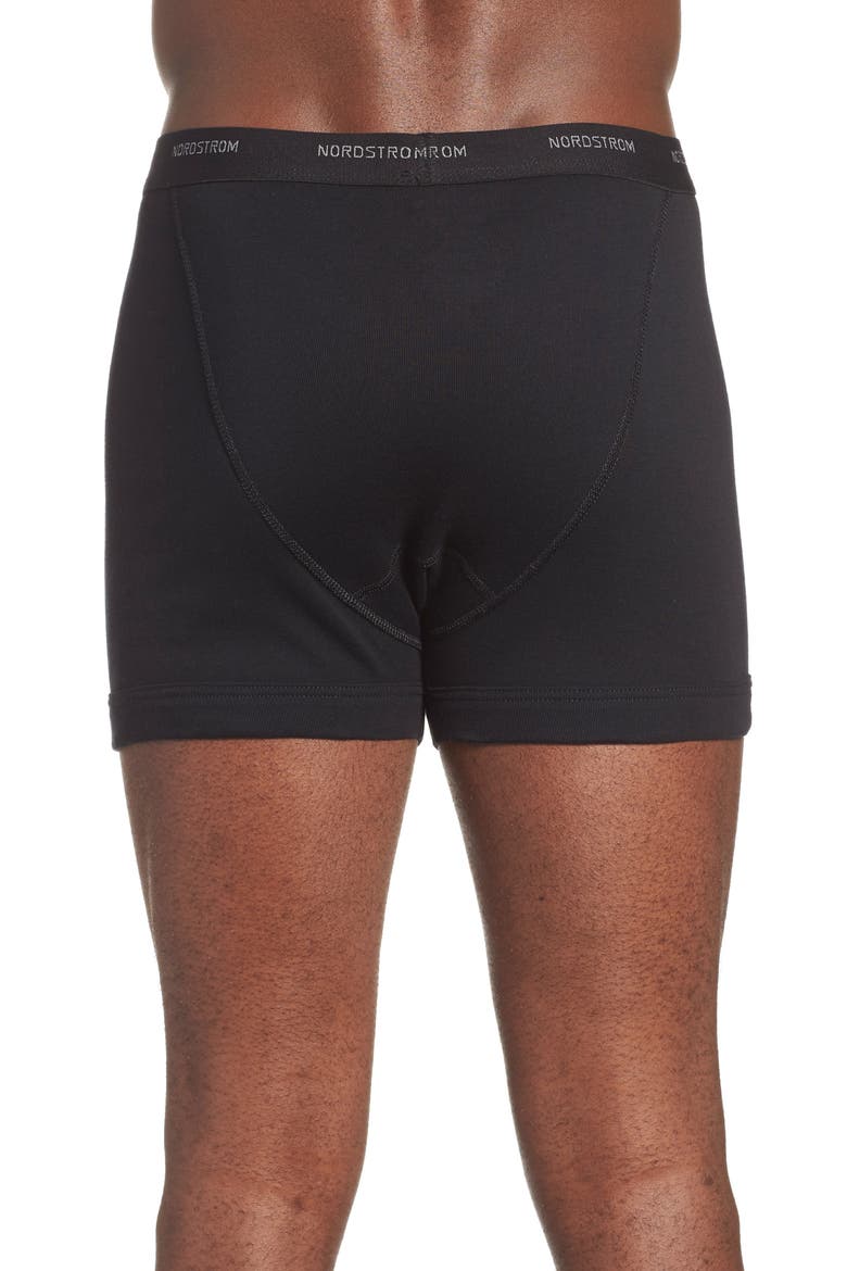 3-Pack Supima® Cotton Boxer Briefs, Alternate, color, BLACK