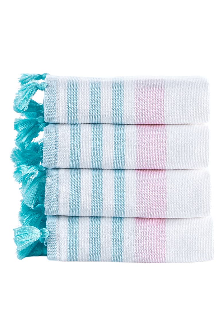 Pesthemal 4-Pack Turkish Cotton Washcloths, Main, color, PINK