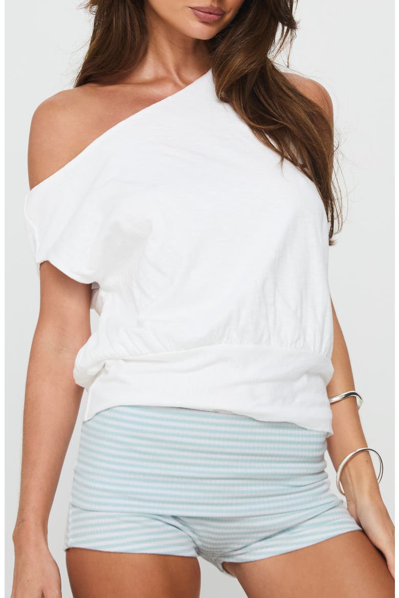 Emmi Off the Shoulder Organic Cotton Top, Main, color, WHITE