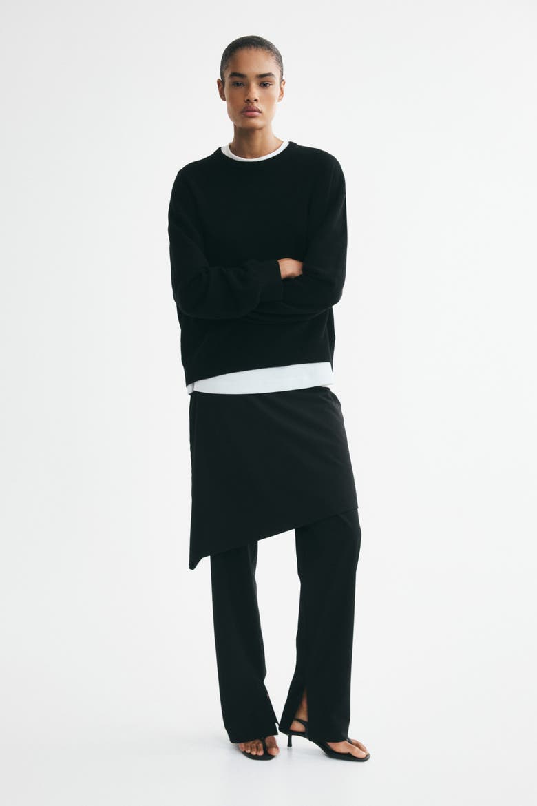 Fine-knit Cashmere Sweater, Main, color, Black