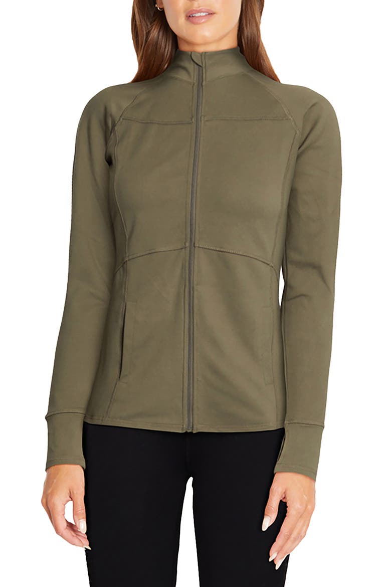 Revival Zip Front Jacket, Main, color, DUSTY OLIVE