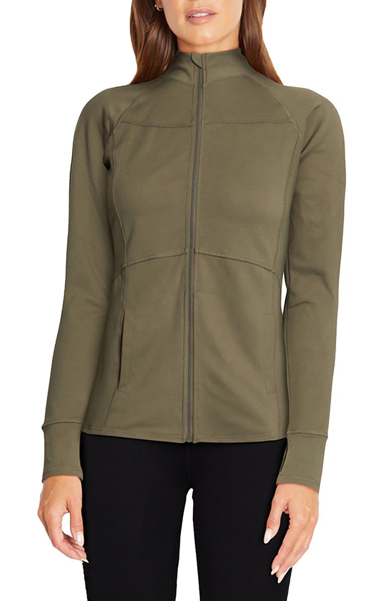 MARIKA Revival Zip Front Jacket, Main, color, Dusty Olive