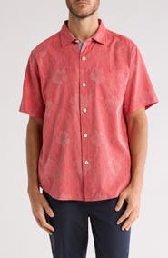 トップス  Bahama silk100% open collar shirts Here to Shake Things Up Silk Camp Shirt
