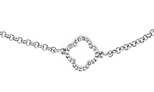 Rivka Friedman Pavé Cz Clover Station Necklace