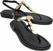 Forever & Always Shoes Marea Leather Flat Sandal