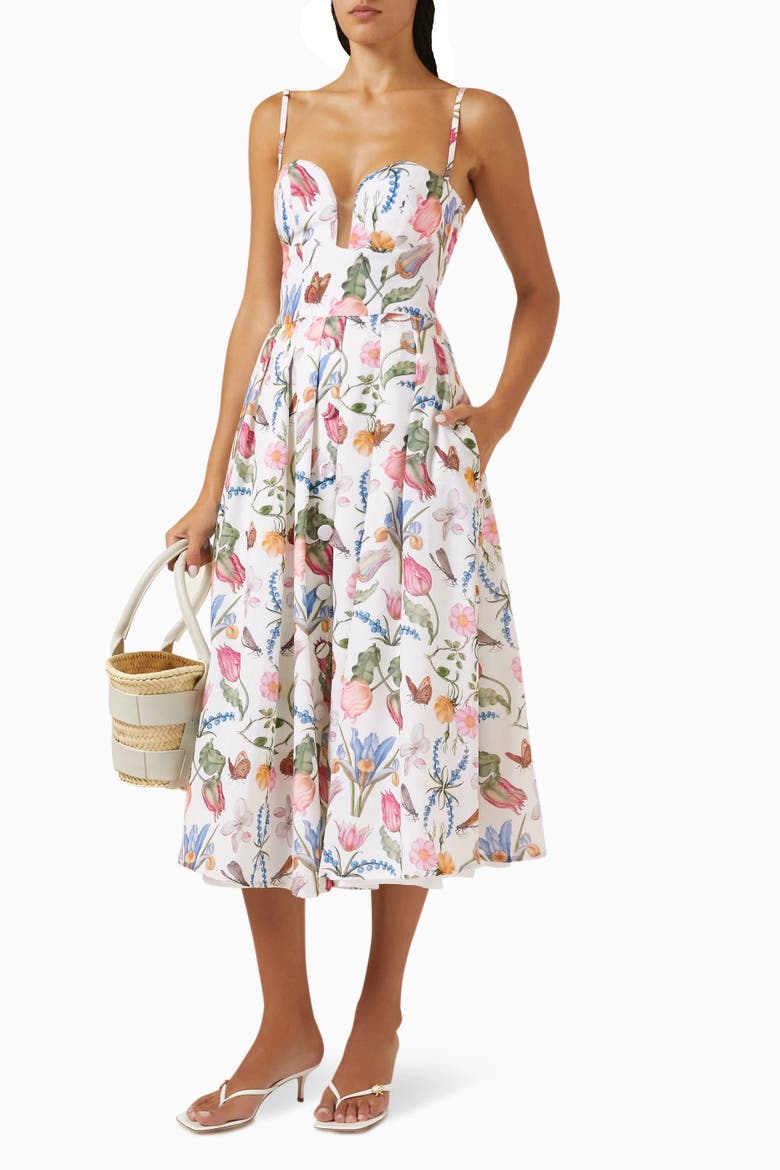 Veneta Dress, Main, color, TULIPAN WHITE PRINT
