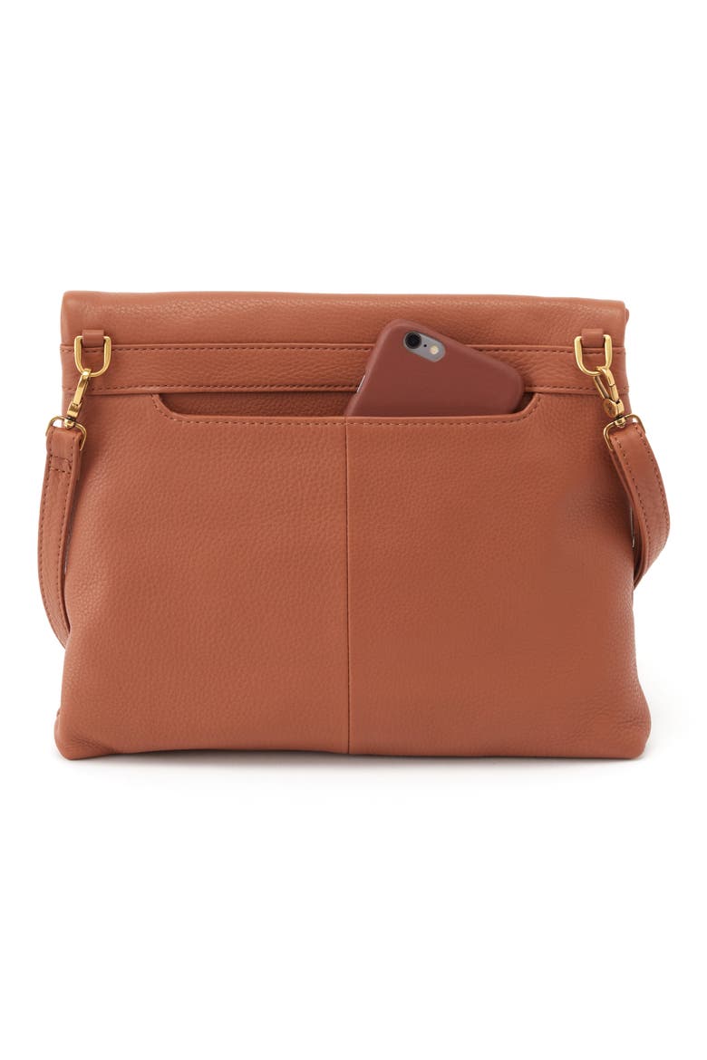 Draft Leather Crossbody Bag, Alternate, color, CASHEW