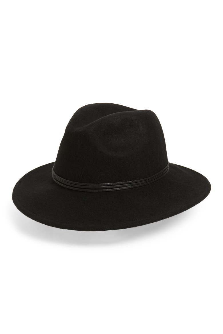 Trim Panama Hat, Main, color, BLACK