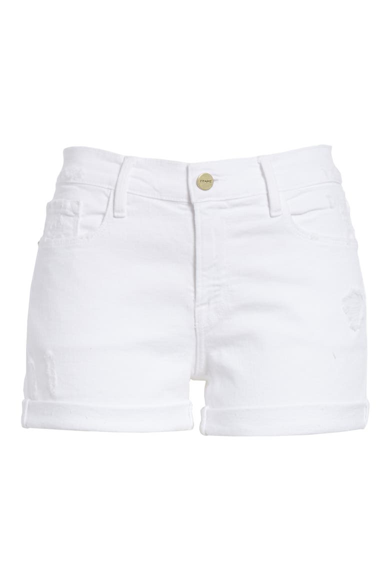 Le Cutoff Denim Shorts, Alternate, color, BLANC ROOKLEY