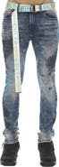 Cult of Individuality Punk Super Skinny Stretch Jeans with Web Belt