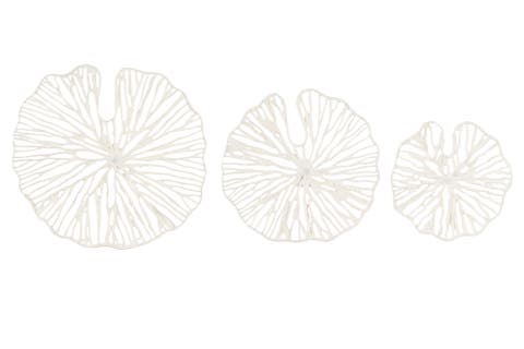 Handmade White Coral Shaped Paper & Metal Wall Décor