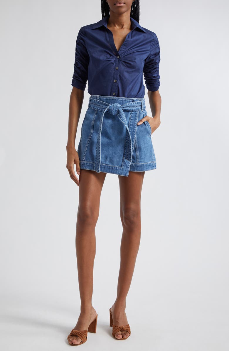 Veronica Beard Porta Ruched Shirt, Main, color, 