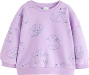 NEXT Kids' Animal Doodle Fleece Sweatshirt