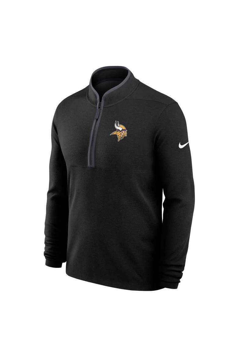 Men's Nike Black Minnesota Vikings Lightweight Victory Performance Half-Zip Pullover, Alternate, color, Black