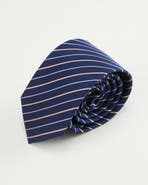 Knottery & Co Blush Striped Silk Jacquard Tie