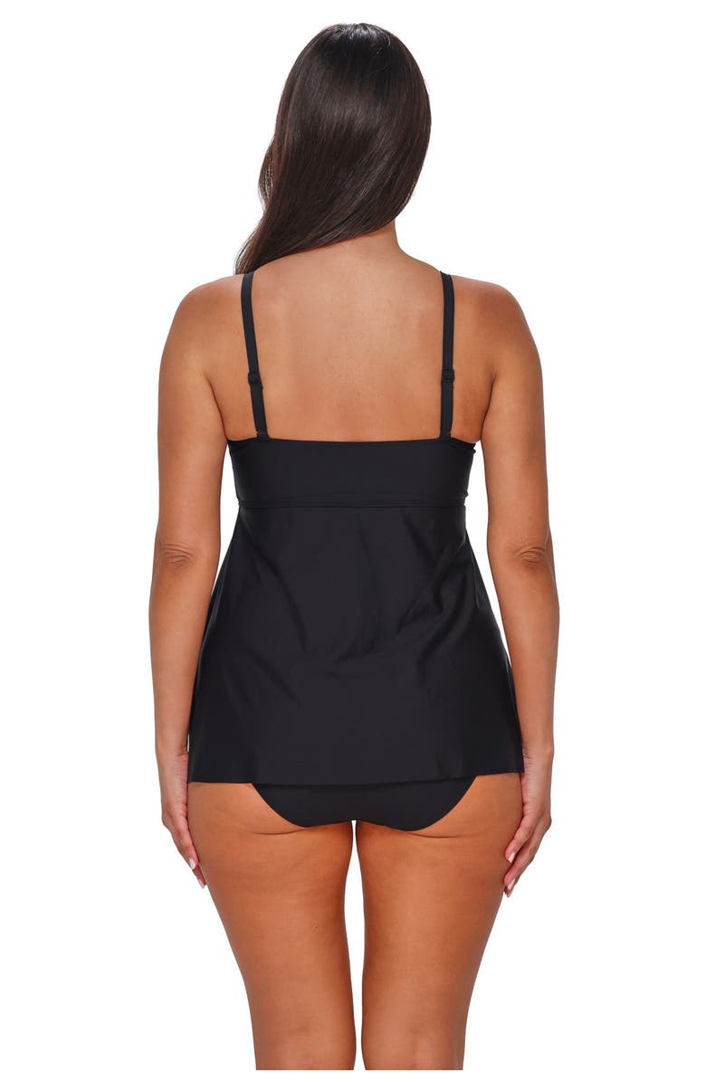 Sunsets Escape Molly Bandeau Tankini Swimsuit Top, Alternate, color, Black