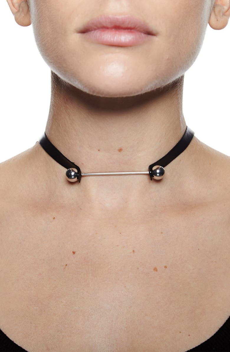 EYE CANDY LOS ANGELES Sienna Choker Necklace, Alternate, color, Black
