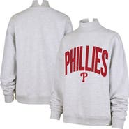 '47 Women's '47 Heather Gray Philadelphia Phillies Subtle Muse Mock Neck Sweatshirt