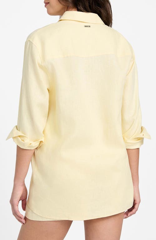 GUESS GUESS GEN LINEN BUTTON-UP SHIRT 