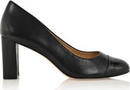 Joan Oloff Shoes Sandra Leather Cap Toe Pump