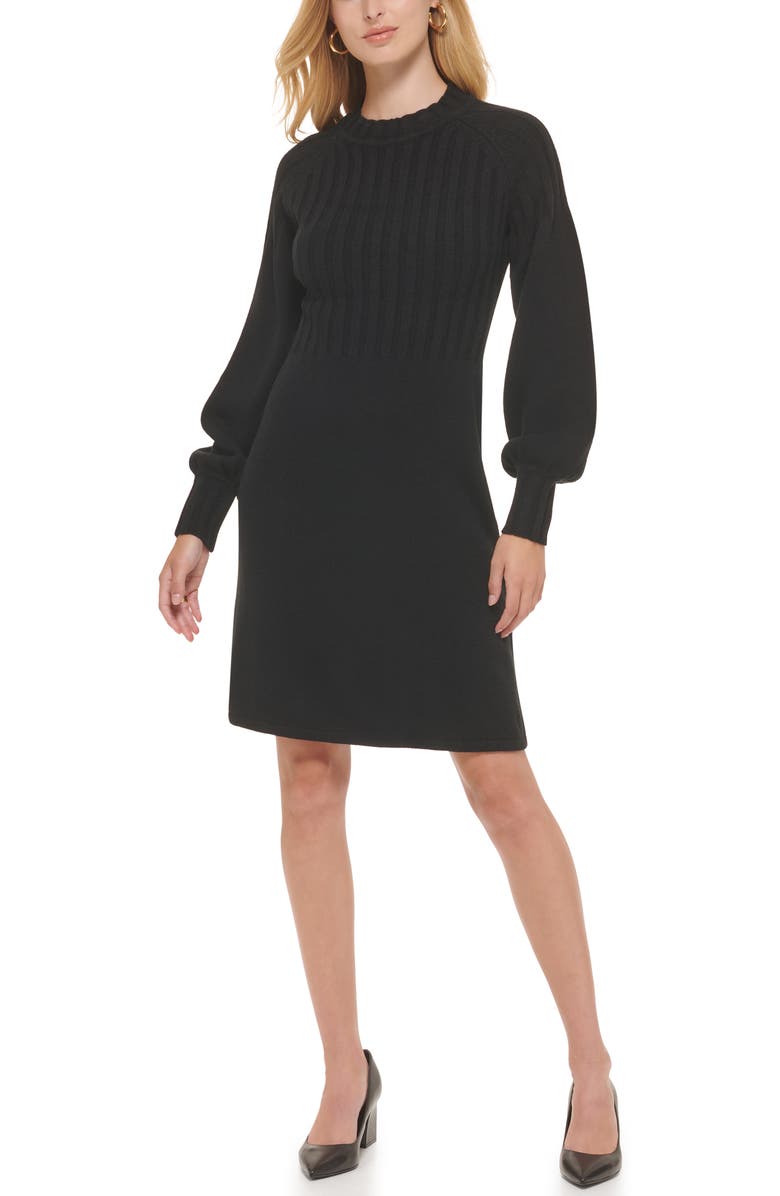 Calvin Klein BUBBLE SL ALINE SWEATER DRESS, Main, color,