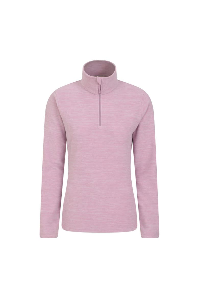 Snowdon Melange Fleece Top, Alternate, color, Light Pink