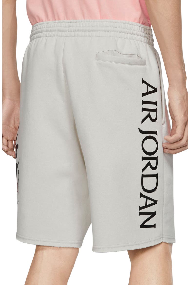 Jumpman Classics Athletic Shorts, Alternate, color, LIGHT BONE/ BLACK/ CORAL