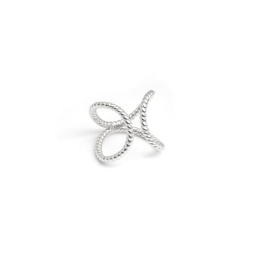 Zarux Modern Rope Ring In Gold