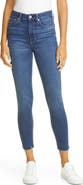 rag & bone Nina High Waist Raw Hem Ankle Skinny Jeans
