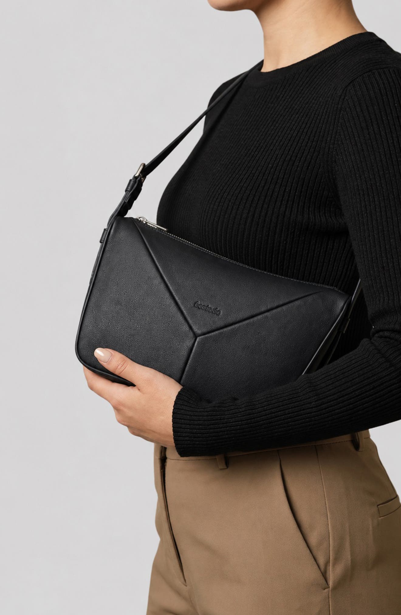 Lotta Leather Crossbody Bag, Alternate, color, BLACK