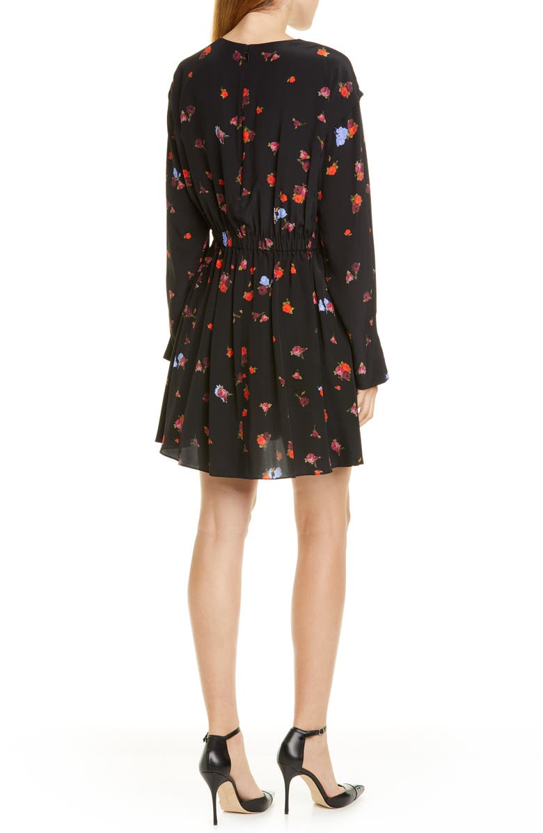 JASON WU GREY Jason Wu Floral Long Sleeve Silk Dress, Alternate, color, 