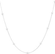 Bearfruit Jewelry Sterling Silver 18k Gold Plated Infinite Pearl Necklace Dainty Statement